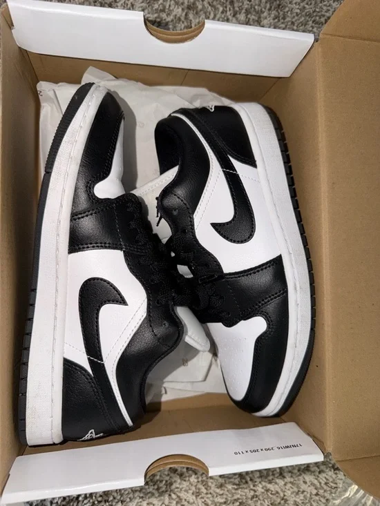 Jordan Men’s Black and White Low-Top Sneakers - Picture 1 of 3